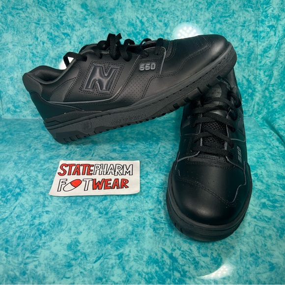 New Balance Shoes New Balance 55 Black Mens Low Top Leather Retro